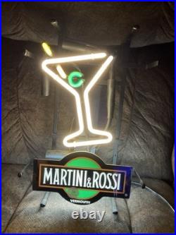 Vintage Rare Martini & Rossi Neon Bar Sign 16 Works Great