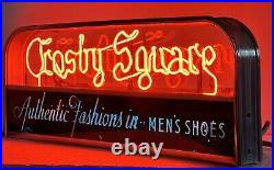 Vintage Rare Neon Sign Crosby Square By Everbrite