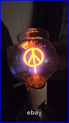 Vintage Rare Working Electrolux Peace Sign Neon Argon Light Bulb Tested Works