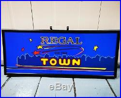 Vintage Retro Regal on the town neon illuminated Advertising sign Tobacco Works