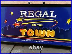 Vintage Retro Regal on the town neon illuminated Advertising sign Tobacco Works