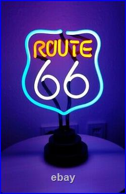 Vintage Route 66 Neon Sign Rare Retro EU Plug Werbeschild Lampe Licht USA TOP