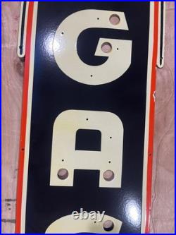 Vintage SSPN CO-OP Gas Neon Gas & Oil Porcelain Enamel Sign 48x20