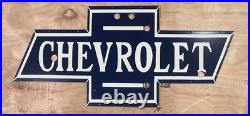 Vintage SSPN Chevrolet Neon Gas & Oil Porcelain Enamel Sign 46x21