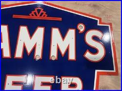 Vintage SSPN Hamm's Beer Neon Gas & Oil Porcelain Enamel Sign 48x36