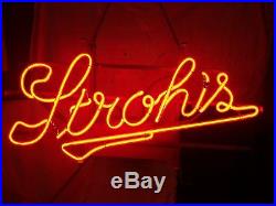 Vintage STROH'S Neon Beer Sign Brewing Breweriana Mancave UNIVERSAL ELECTRIC