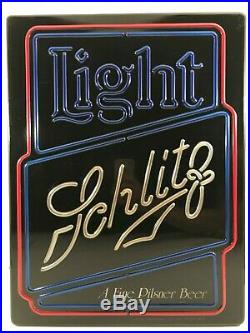 Vintage Schlitz Lighted Beer Sign Rare 80's Milwaukee 20 Neon Light Bar Sign