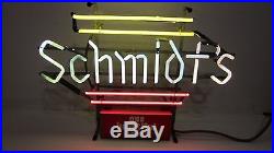 Vintage Schmidt's Beer Neon Sign, Works. One Beautiful Beer! Schmidts