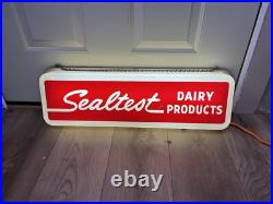 Vintage Sealtest Dairy Neon Products Lighted Sign