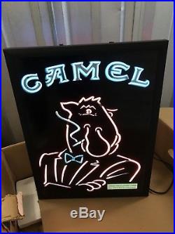 Vintage Smokin Joe Camel Cigarettes Original Sealed Neon Sign, RJRTC, 1990s