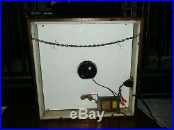 Vintage Square Neon clock Wurlitzer Jukebox Neon Clock 17 X 17 X 3 3/4 Wood