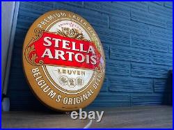 Vintage Stella Artois Beer Neon Sign Bar Pub Store Man Cave Light Logo Garage