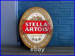 Vintage Stella Artois Beer Neon Sign Bar Pub Store Man Cave Light Logo Garage