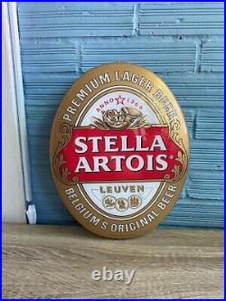 Vintage Stella Artois Beer Neon Sign Bar Pub Store Man Cave Light Logo Garage