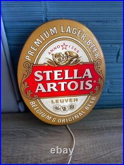 Vintage Stella Artois Beer Neon Sign Bar Pub Store Man Cave Light Logo Garage