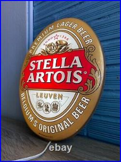 Vintage Stella Artois Beer Neon Sign Bar Pub Store Man Cave Light Logo Garage