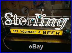 Vintage Sterling Get Yourself a Beer Neon Light Sign Louisville Kentucky Derby