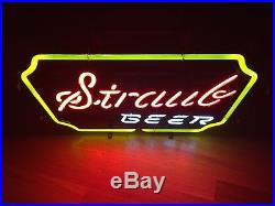 Vintage Straub Brewery Three Color Neon Beer Advertising Sign St. Marys Pa