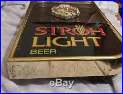 Vintage Stroh light Beer motion rainbow koliedoscope neon bar Sign advertising