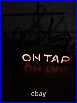 Vintage Stroh's Beer Neon Hanging Bar Light Sign 23 Mt Vernon W Franceformer