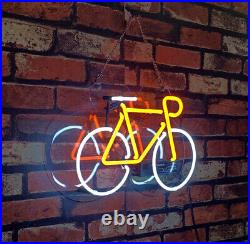 Vintage Style Bicycle 20 Neon Sign Light Handcraft Store Kid's Room Hanging