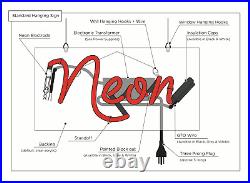 Vintage Style Bicycle 20 Neon Sign Light Handcraft Store Kid's Room Hanging