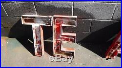Vintage Texaco Gas Station Neon Letters From New Mexico 20.5 Tall