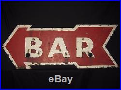 Vintage Tin Arrow Ex Neon Bar Sign