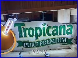 Vintage Tropicana Pure Premium Orange Juice Neon Sign