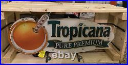 Vintage Tropicana Pure Premium Orange Juice Neon Sign