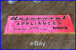 Vintage Universal Appliances Neon Pink Banner Sign Ge General Electric Display