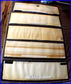 Vintage Video Store Rental Wall Signs 7x24 One Sided 1980's Lot Of 5 Neon Orange