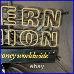Vintage Western Union Neon Sign 33 Inches Wide 15 Inches Tall