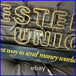 Vintage Western Union Neon Sign 33 Inches Wide 15 Inches Tall