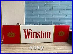 Vintage Winston Neon Light Sign Cigarette Store Advertising Display Shop ManCave