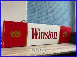 Vintage Winston Neon Light Sign Cigarette Store Advertising Display Shop ManCave