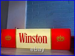 Vintage Winston Neon Light Sign Cigarette Store Advertising Display Shop ManCave