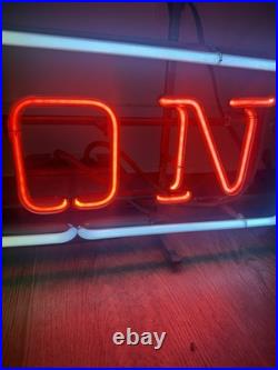 Vintage Working Gas Tube Neon Sign DON Custom universal electric sign co Red