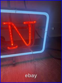 Vintage Working Gas Tube Neon Sign DON Custom universal electric sign co Red