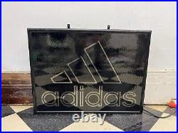Vintage adidas neon light up sign dealer store display 90s not working