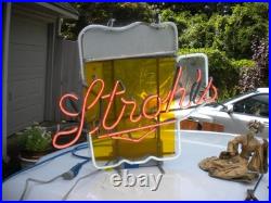 Vintage lighted neon strohs beer sign Vintage lighted neon strohs beer sign