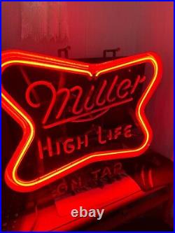 Vintage miller beer high life on tap neon sign Tri-colour mint condition