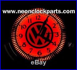 Vintage vw volkswagen neon spinner clock / sign cleveland neon products