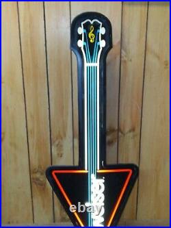 Vtg 1980's Budweiser Guitar Faux Neon Style Lighted Wall Sign Mancave Beer Cave