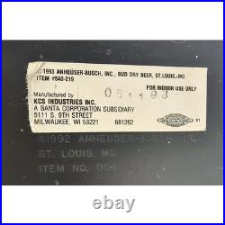 Vtg 1992 BudDry Blue Neon Beer Sign Anheuser Why Ask Why Bottle On Ice RARE