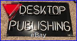 Vtg 80-90s Neon Sign Desktop Publishing Office Advertising Sign
