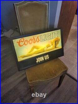 Vtg Coors Light Bikini Girl JOIN US Lighted Sign 1992 TESTED & WORKS GREAT Vtg Coors Light Bikini Girl JOIN US Lighted Sign 1992 TESTED & WORKS GREAT