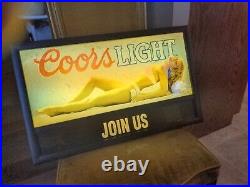 Vtg Coors Light Bikini Girl JOIN US Lighted Sign 1992 TESTED & WORKS GREAT Vtg Coors Light Bikini Girl JOIN US Lighted Sign 1992 TESTED & WORKS GREAT