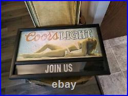 Vtg Coors Light Bikini Girl JOIN US Lighted Sign 1992 TESTED & WORKS GREAT Vtg Coors Light Bikini Girl JOIN US Lighted Sign 1992 TESTED & WORKS GREAT