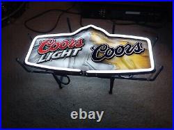 Vtg Coors Light / Coors Original Neon Lighted Sign Beer Bar 20x11 Mountain